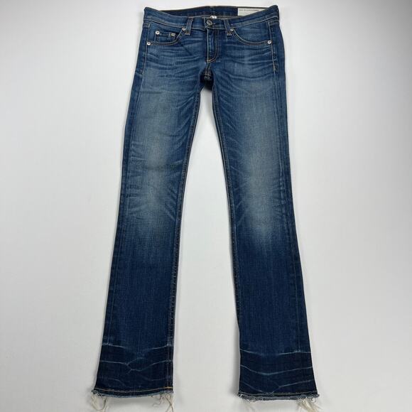 Rag & Bone Crop Jean 27.5" Inseam Alderly Wash Whiskering W1510K520 Size 24 - Picture 13 of 13